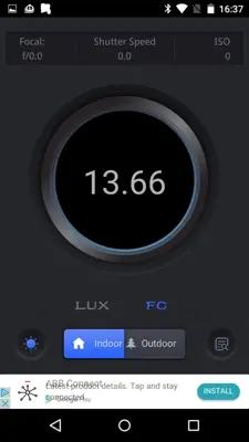 Lux Light Meter - Brightness Dimmer android App screenshot 3